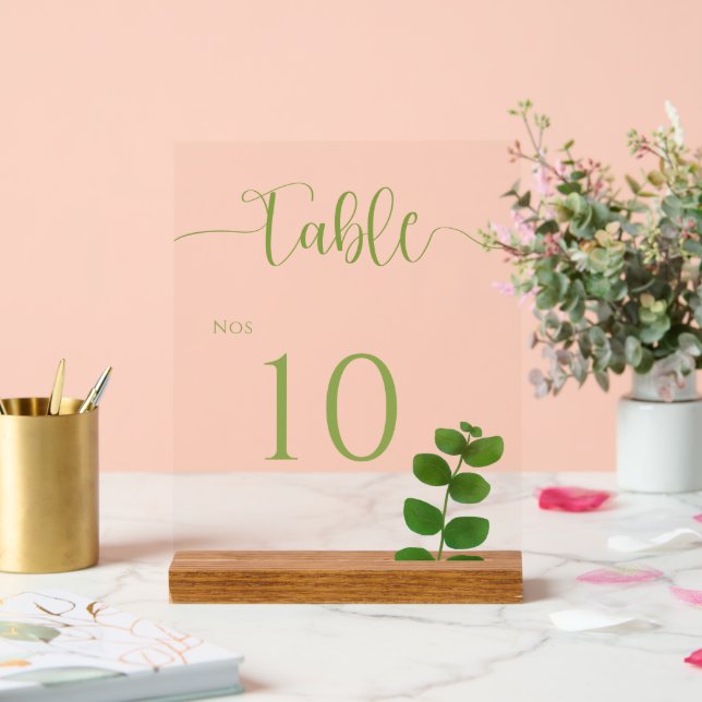 Señal Acrílica Moda verde boda (Boda)