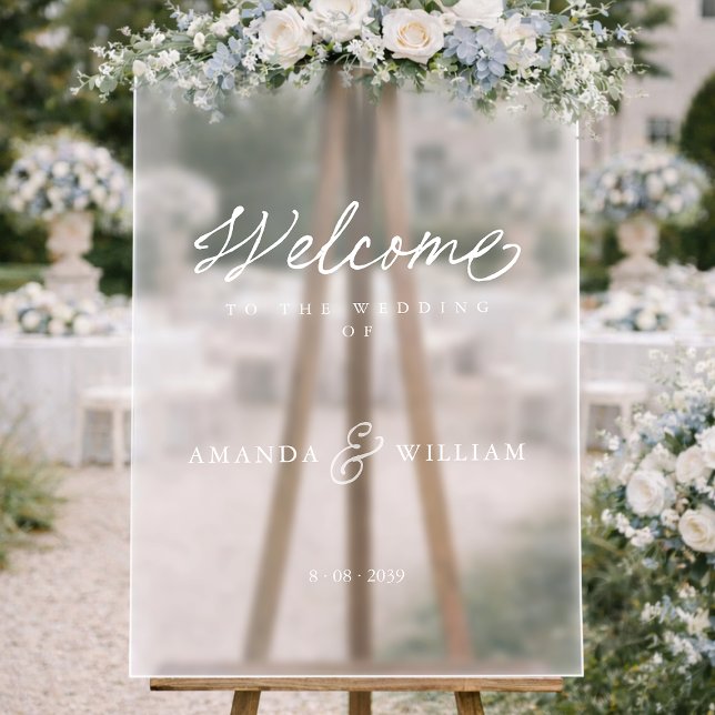 Señal Acrílica Modern Acrylic Wedding Welcome Sign (Subido por el creador)