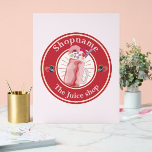 Señal Acrílica Modern Cold Smoothies fruta Juice shop nombre del