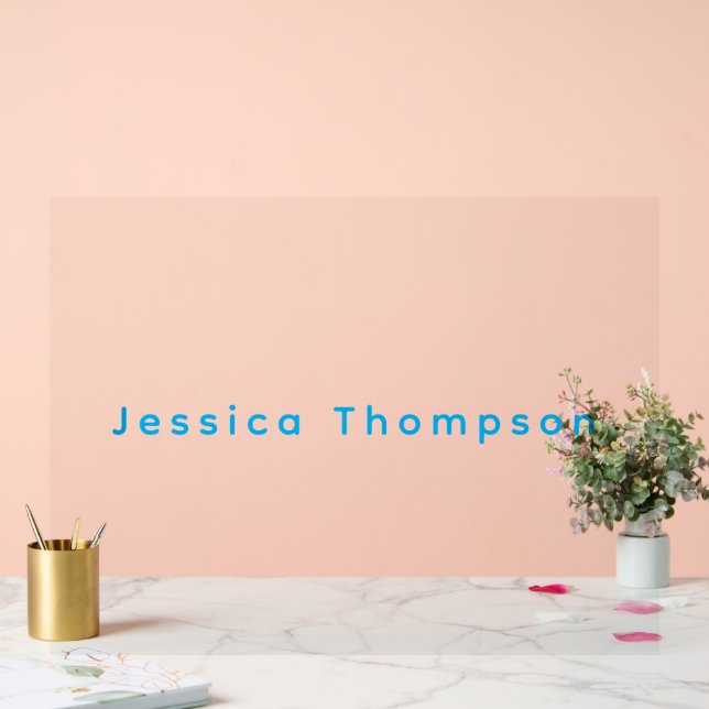 Señal Acrílica Modern Elegant Plain Simple Professional Name (Boda)