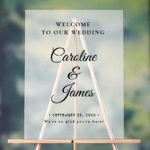 Modern Elegant Script Wedding Welcome Acrylic Sig