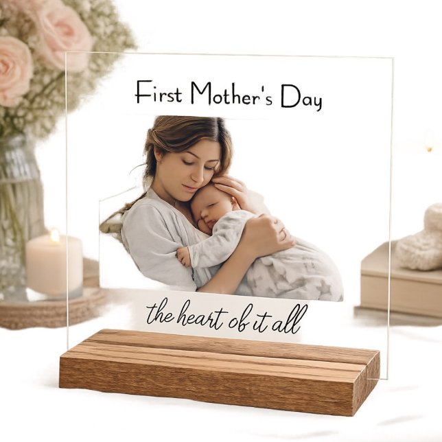 Señal Acrílica Modern  First Mother's Day Photo Acrylic Gift (Subido por el creador)