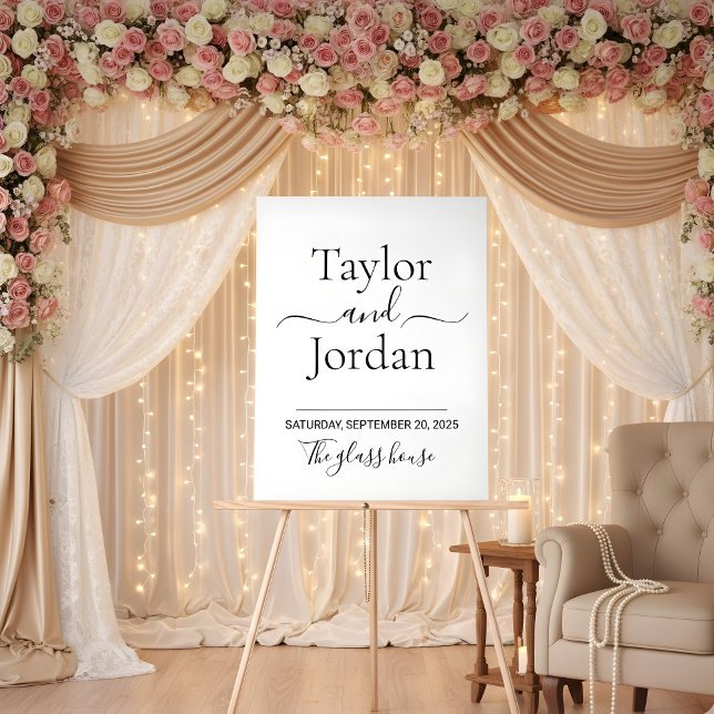 Señal Acrílica Modern Minimalist Acrylic Wedding Welcome  (Subido por el creador)