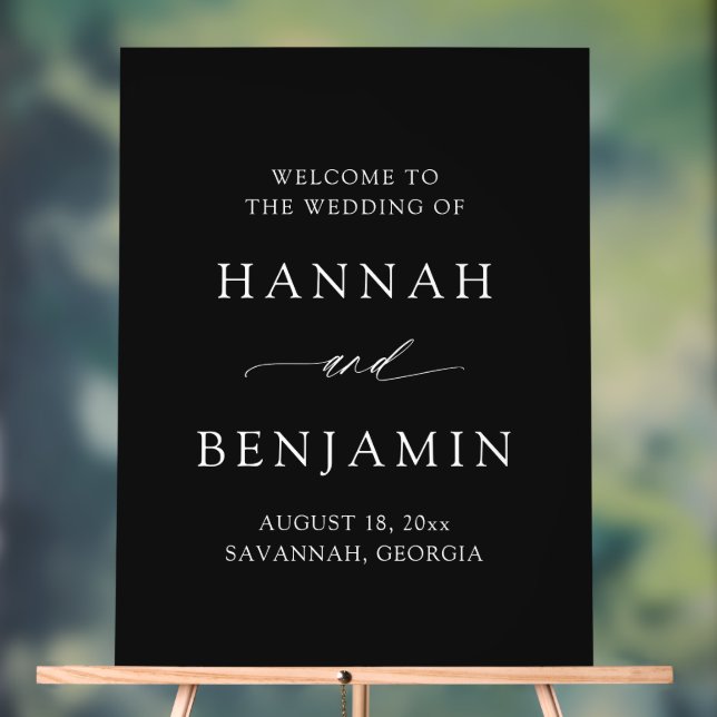Señal Acrílica Modern Minimalist Elegant Simple Wedding Welcome (Neutral )
