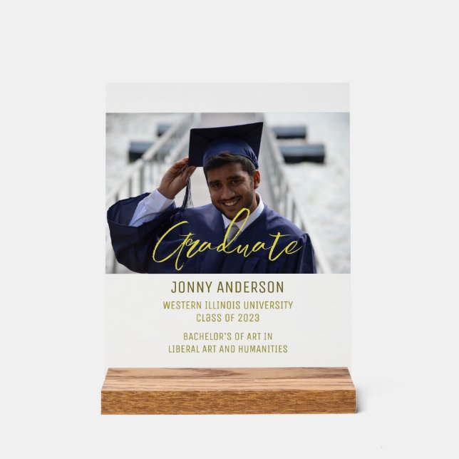 Señal Acrílica Modern Minimalist Photo and Script (Anverso)