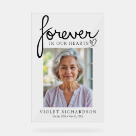 Señal Acrílica Modern Script Sympathy Photo Memorial