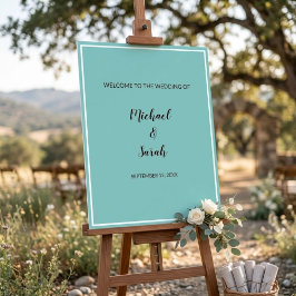 Señal Acrílica Modern Wedding Welcome Sign, Minimalist Custom