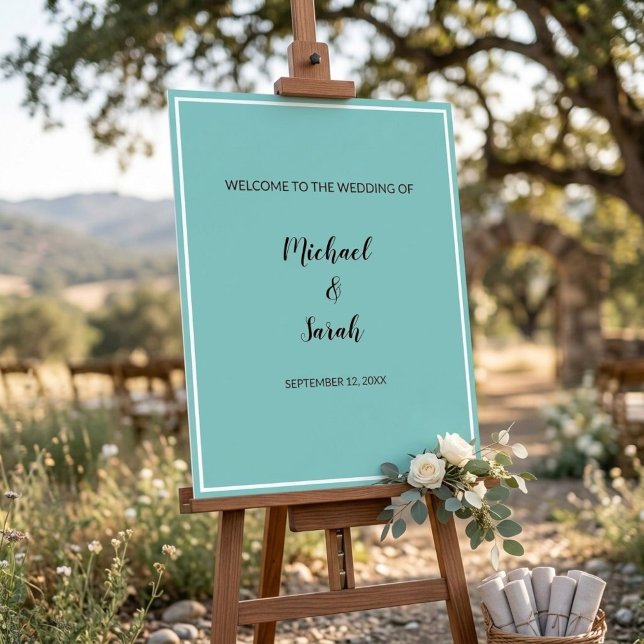 Señal Acrílica Modern Wedding Welcome Sign, Minimalist Custom (Subido por el creador)