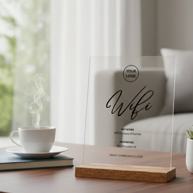 Señal Acrílica Modern Wifi Password Network  (Subido por el creador)