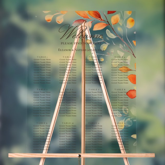 Señal Acrílica Moderna acuarela Boho Autumn Sale De La Tabla De A (Neutral )