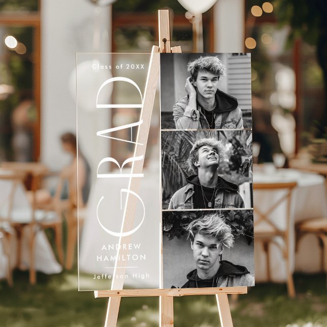 Señal Acrílica Moderna fiesta de graduación de fotos de grado sim (Subido por el creador)