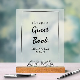 Señal Acrílica Moderna Moda De Cisne Por Favor Rótulo Nuestro Rót