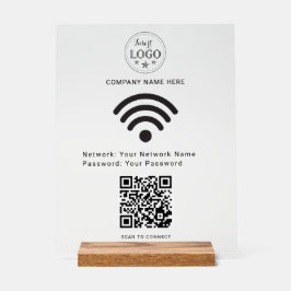 Señal Acrílica Moderno Rótulo acrílico para el escaneo fácil para