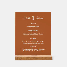 Señal Acrílica Moderno Terracota Brunt Naranja Boda Caída