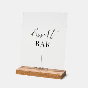 Señal Acrílica Moderno y elegante bar de postres para bodas