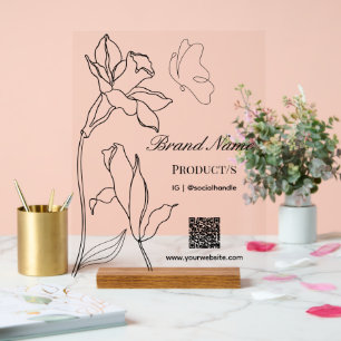 Señal Acrílica Moderno y elegante negocio Minimalista