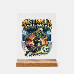 Señal Acrílica Modo Gol de Australia Esqueleto Delantero Naciones
