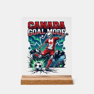 Señal Acrílica Modo Gol de Canadá Esqueleto Delantero Naciones Di