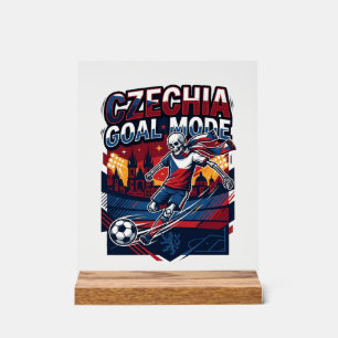 Señal Acrílica Modo Gol de Chequia Esqueleto Delantero Naciones R
