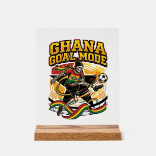 Señal Acrílica Modo Gol de Ghana Esqueleto Delantero Naciones Str