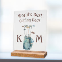 Monograma personalizado del mejor papá de golf del