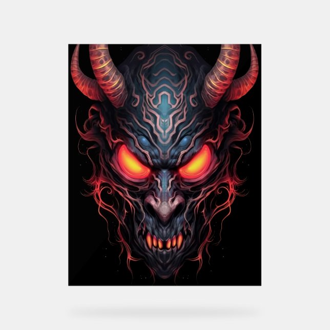 Señal Acrílica Monstruo demoníaco furioso (Anverso)