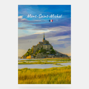 Señal Acrílica Mont-Saint-Michel, Francia - Abadía Medieval