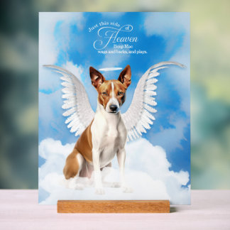 Señal Acrílica Monumento al Mascota del nombre del perro de Basen