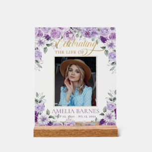 Señal Acrílica Morado Lilac Fotos Florales Festejos Festejos de l