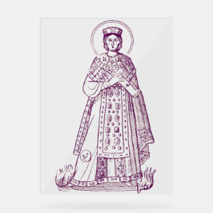 Señal Acrílica mosaico griego de Santa Inés de Roma