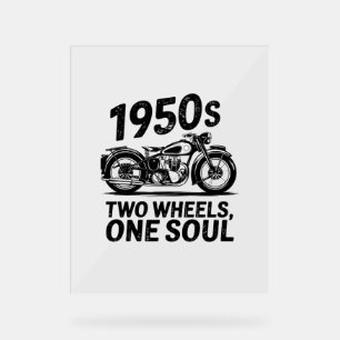 Señal Acrílica Motocicleta de dos ruedas y un alma