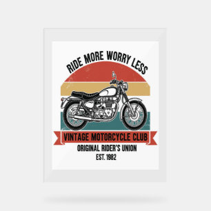 Señal Acrílica Motocicleta de época Est. 1982