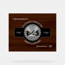 Señal Acrílica Muebles de madera Carpintero Rótulo acrílico