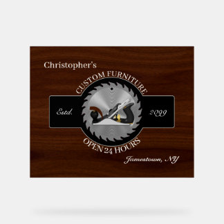 Señal Acrílica Muebles de madera Carpintero Rótulo acrílico