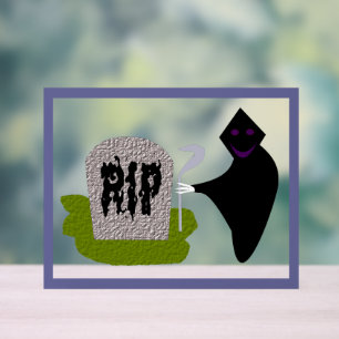 Señal Acrílica Muerte en el Cementerio de Halloween