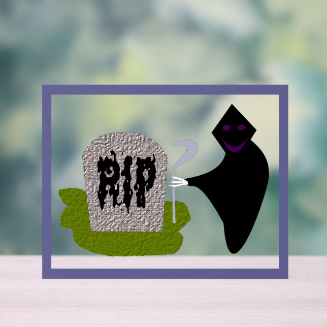 Señal Acrílica Muerte en el Cementerio de Halloween (Neutral )