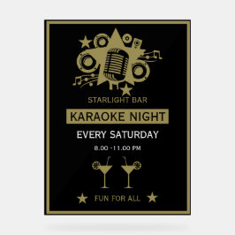 Señal Acrílica Muro de promoción de karaoke