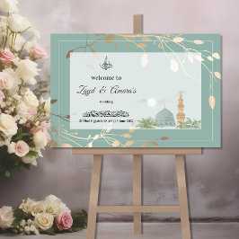 Señal Acrílica Muslim Wedding Welcome Sign Acrylic | Nikah Walima