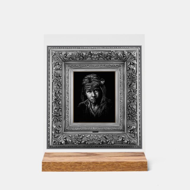 Señal Acrílica Nativo indígena americano. (Anverso)