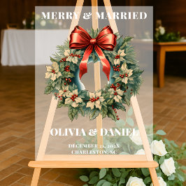 Señal Acrílica Navidades Bodas rojos y verdes bienvenidos a Frost