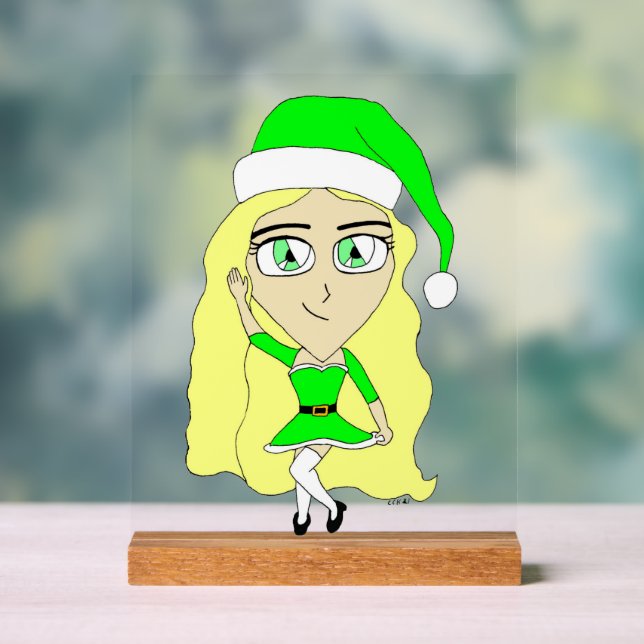 Señal Acrílica Navidades chibi (Neutral )