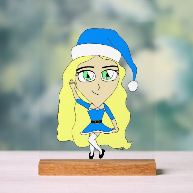 Señal Acrílica Navidades chibi (Neutral )