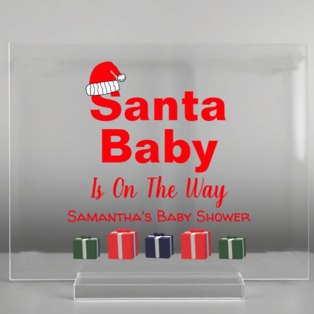 Señal Acrílica Navidades de Santa Bebé Baby Shower (Subido por el creador)