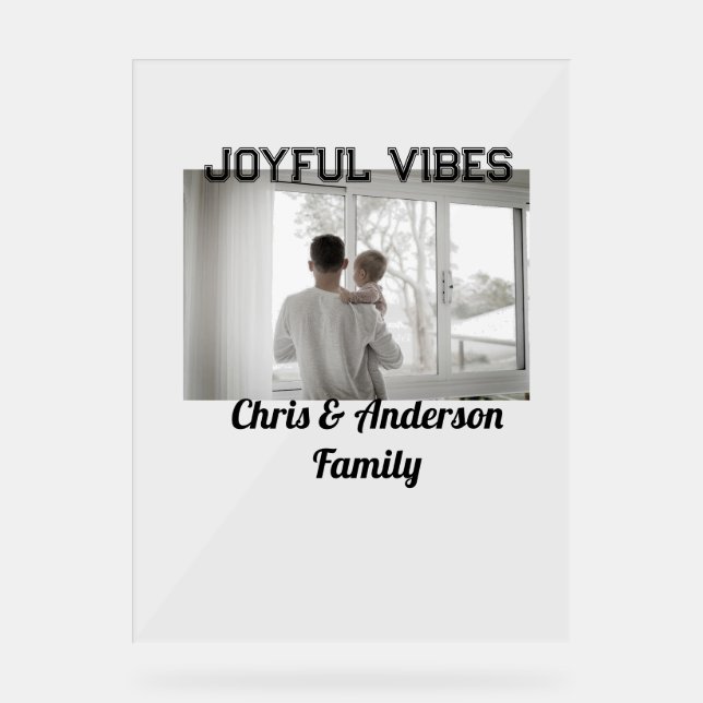 Señal Acrílica Navidades familiares de los hijos de los hijos de  (Anverso)