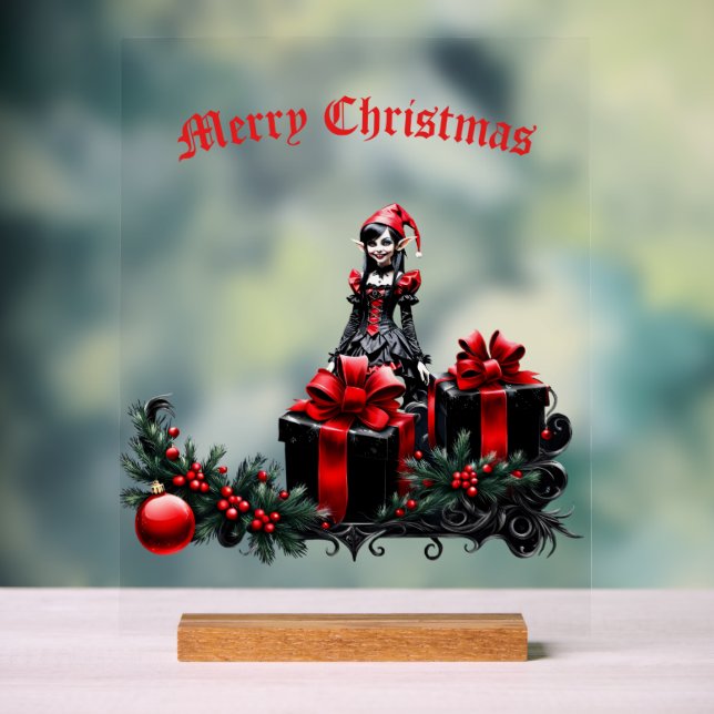 Señal Acrílica Navidades góticos, Elf. (Neutral )