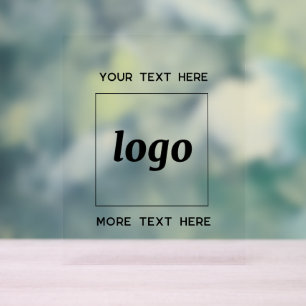 Señal Acrílica Negocio de promoción de texto con logotipo simple