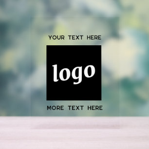 Señal Acrílica Negocio de promoción de texto con logotipo simple