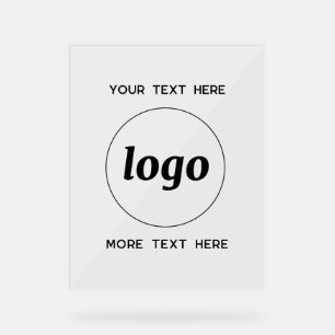 Señal Acrílica Negocio de promoción de texto con logotipo simple