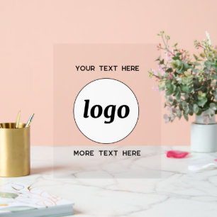 Señal Acrílica Negocio de promoción de texto con logotipo simple