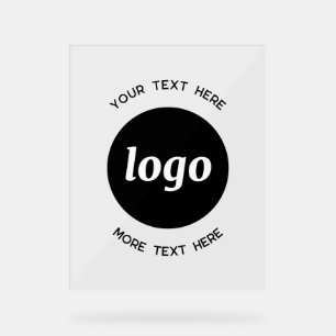 Señal Acrílica Negocio de promoción de texto con logotipo simple